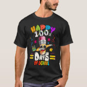 Happy 100th Day of School dabbing Pencil Tシャツ (正面)