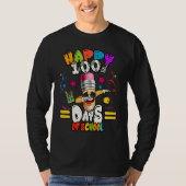 Happy 100th Day of School dabbing Pencil Tシャツ (正面)