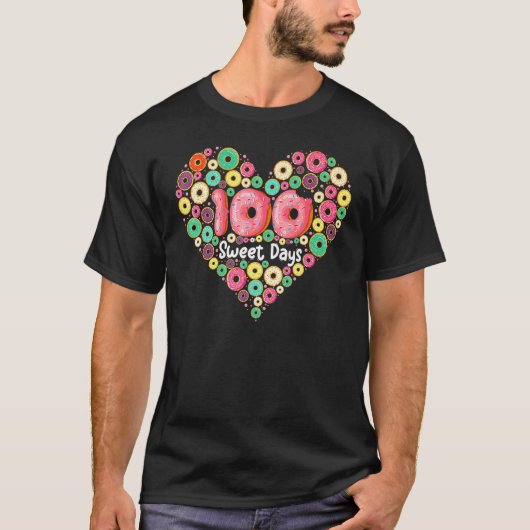 Happy 100th Day Of School Donuts 100 Sweet Days Te Tシャツ (正面)