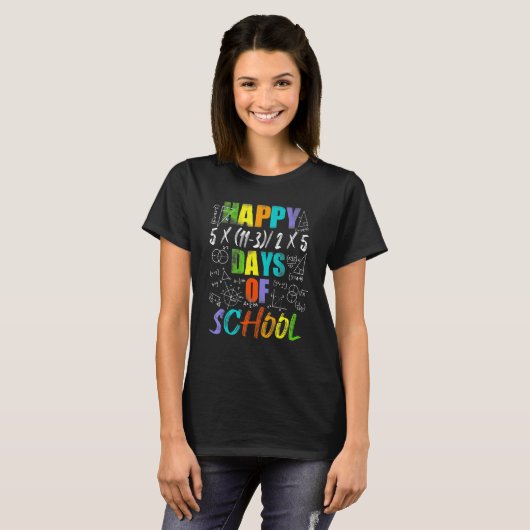 Happy 100th Day Of School Equations Math Teacher 1 Tシャツ (正面フル)