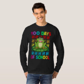 Happy 100th Day Of School Frog  Teacher Student Ki Tシャツ (正面フル)
