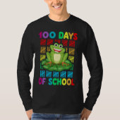 Happy 100th Day Of School Frog  Teacher Student Ki Tシャツ (正面)