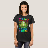 Happy 100th Day Of School Frog  Teacher Student Ki Tシャツ (正面フル)