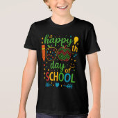 Happy 100th Day of School – Fun & Colorful  トライブレンドＴシャツ (正面)