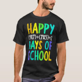 Happy 100th Day Of School Funny Math Formula Teach Tシャツ (正面)
