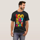 Happy 100th Day Of School Groovy 100 Days Of Schoo Tシャツ (正面フル)