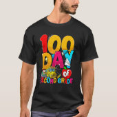 Happy 100th Day Of School Groovy 100 Days Of Secon Tシャツ (正面)