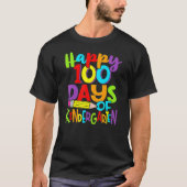 Happy 100th Day Of School Kindergarten Teacher 100 Tシャツ (正面)