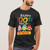 Happy 100th Day Of School Owl Kids 100 Days Teache Tシャツ (正面)
