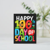 Happy 100th Day Of School Playful Shirt シーズンポストカード (スタンド正面)