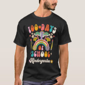 Happy 100th Day Of School Retro Groovy 100 Days Ki Tシャツ (正面)