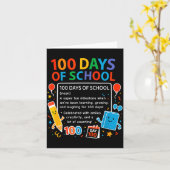 Happy 100th Day Of School Student Design, 100 Days カード (黄色い花)