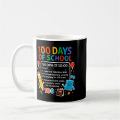 Happy 100th Day Of School Student Design, 100 Days コーヒーマグカップ (左)