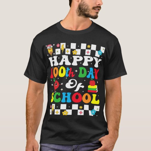 Happy 100th Day Of School T-Shirt Tシャツ (正面)