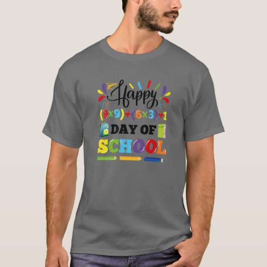 Happy 100Th Day Of School Teacher Boys Girls 100 D Tシャツ (正面)