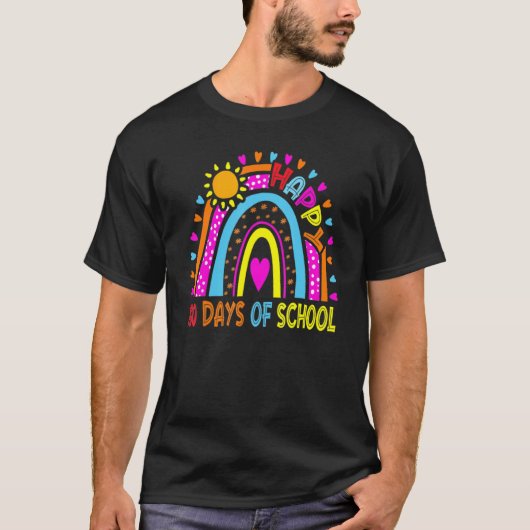 Happy 100th Day Of School Teacher Kids 100 Days Ra Tシャツ (正面)