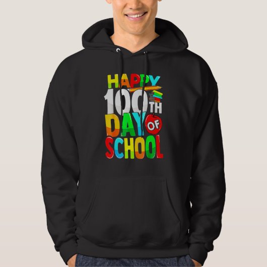 Happy 100th Day Of School Teacher Kids Happy 100 D パーカ (正面)