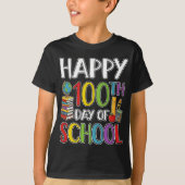 Happy 100th Day of School Teacher Student Tシャツ (正面)