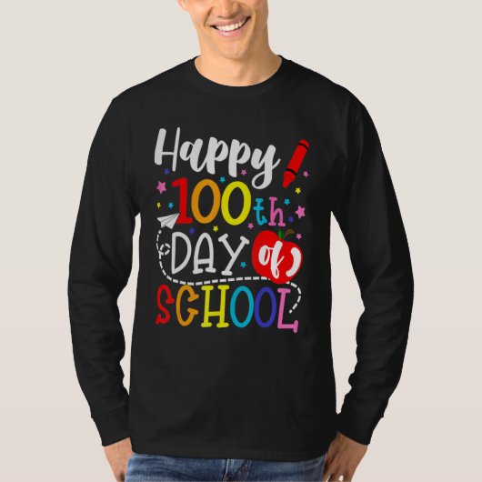 Happy 100Th Day Of School Teachers Kids 100 Days S Tシャツ (正面)
