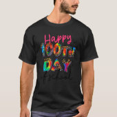 Happy 100th Day of School Tie Dye Leopard Teachers Tシャツ (正面)