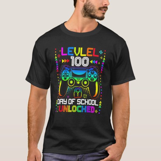 Happy 100th Day Of School Video Gamer Level 100 Un Tシャツ (正面)