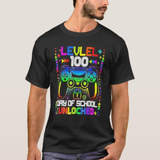 Happy 100th Day Of School Video Gamer Level 100 Un Tシャツ (正面)