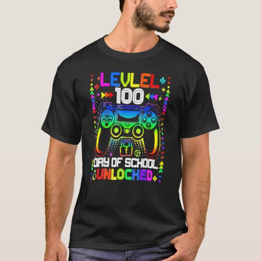 Happy 100th Day Of School Video Gamer Level 100 Un Tシャツ (正面)