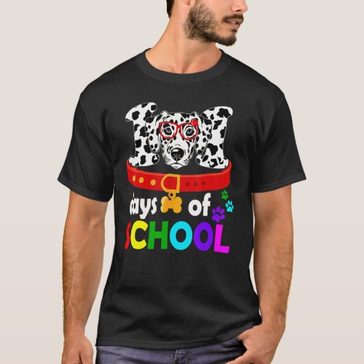 Happy 101 Days School Cute Dog 100 Days Smarter St Tシャツ (正面)