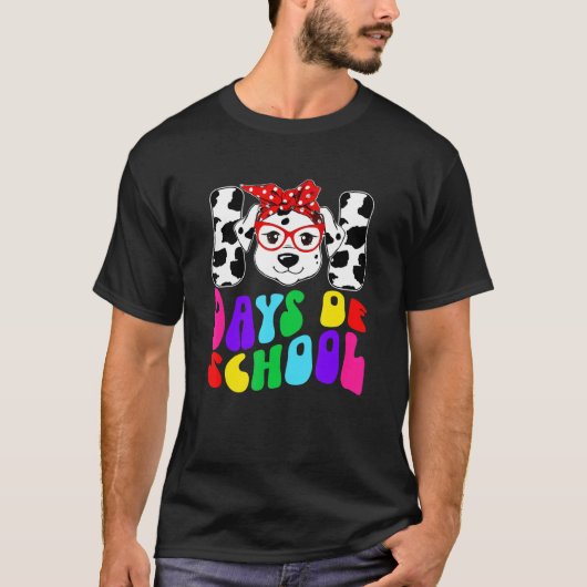 Happy 101 Days School Cute Dog 100 Days Smarter St Tシャツ (正面)