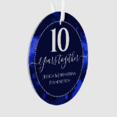 Happy 10th 結婚 Anniversary One写真 オーナメント (正面)
