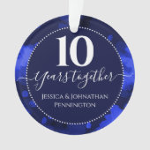Happy 10th 結婚 Anniversary One写真 オーナメント (正面)