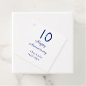 Happy 10th anniversaryブルーグリッターの名前の追加日付 フェイバータグ (インサイチュ)