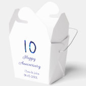 Happy 10th anniversaryブルーグリッターの名前の追加日付 フェイバーボックス (見開き)