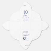 Happy 10th anniversaryブルーグリッターの名前の追加日付 フェイバーボックス (見開き)