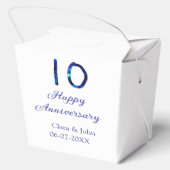 Happy 10th anniversaryブルーグリッターの名前の追加日付 フェイバーボックス (裏面)