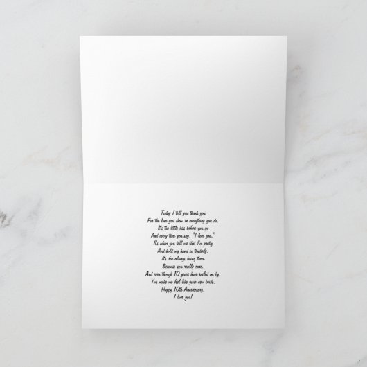 Happy 10th Anniversary夫 – Sailboat カード (内部)