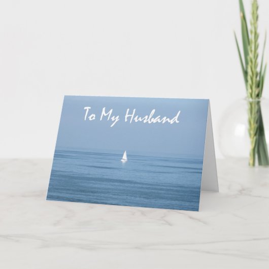 Happy 10th Anniversary夫 – Sailboat カード (正面)