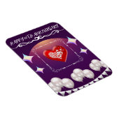 Happy 10th Anniversary エレガント Boho Balloon Blue マグネット (右側)