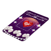 Happy 10th Anniversary エレガント Boho Balloon Blue マグネット (左側)