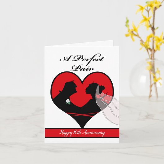 Happy 10th Anniversary, カスタム System Front結婚. カード (黄色い花)