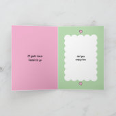 Happy 10th Anniversary add name pink green カード (内部)