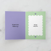 Happy 10th Anniversary add name purple green カード (内部)