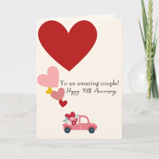 Happy 10th Anniversary love & Joy Anniversary Card シーズンカード