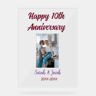Happy 10th anniversary photoのカップル結婚名d アクリルサイン