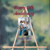 Happy 10th anniversary photoのカップル結婚名d アクリルサイン (ニュートラル)