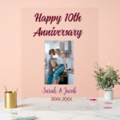 Happy 10th anniversary photoのカップル結婚名d アクリルサイン (ウェディング)