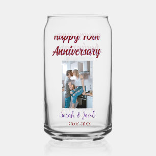 Happy 10th anniversary photoのカップル結婚名d ガラス缶