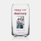Happy 10th anniversary photoのカップル結婚名d ガラス缶 (裏面)