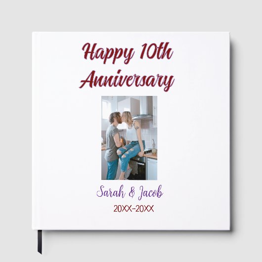 Happy 10th anniversary photoのカップル結婚名d ゲストブック (正面)
