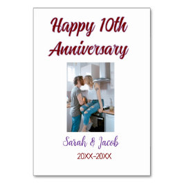 Happy 10th anniversary photoのカップル結婚名d テーブルナンバー
